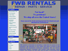 Tablet Screenshot of fwbrental.com